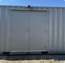 Shipping container office conversion