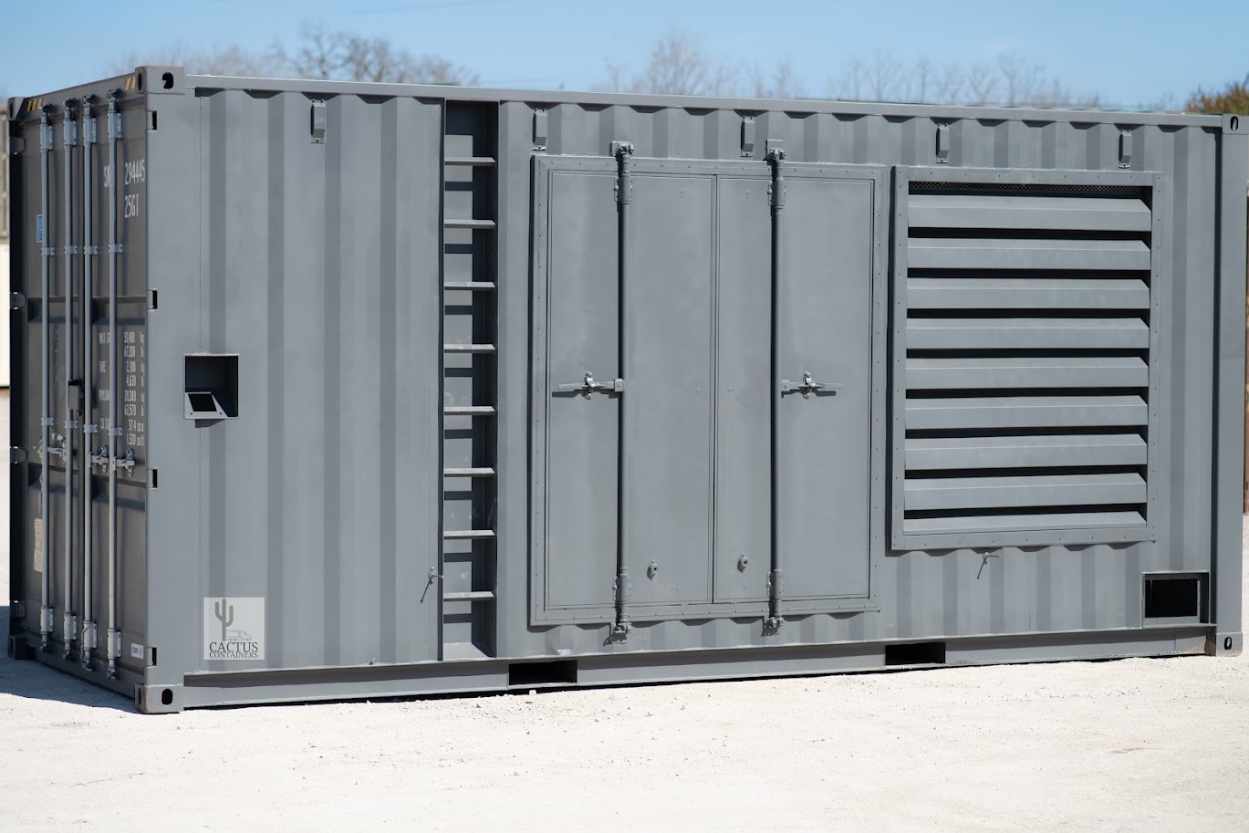 Finished generator enclosure built by Cactus Containers